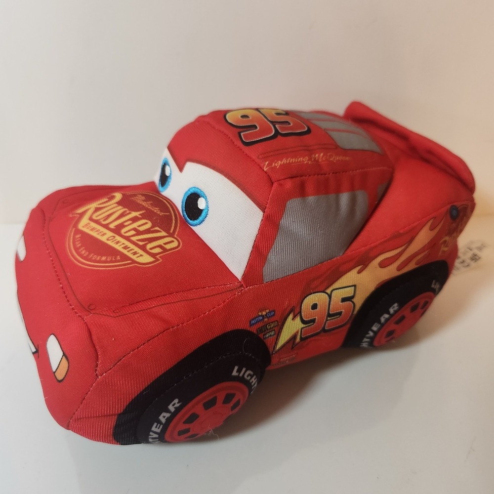 Disney Pixar Cars Lightning McQueen Plush Mattel Red Race Car 95 HLT74 8 Inch